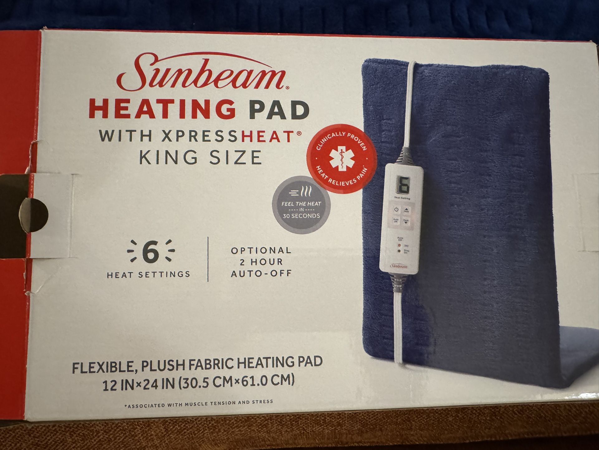 Sunbeam Heating Pad/Almost New/used Just 1 time
