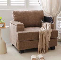 Oversized Accent Chair with Armrest Storage,38”W Big Armchair with 7.8'' Thick Cushion,Deep Seat,Large Comfy Reading Chair, Living Room Chairs,Sofa Ch