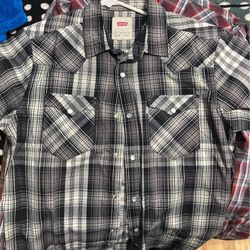 Levi’s Button Up Shirt And Rodeo co Shirt 