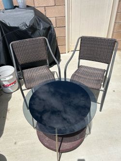 Patio table and chairs bistro set.