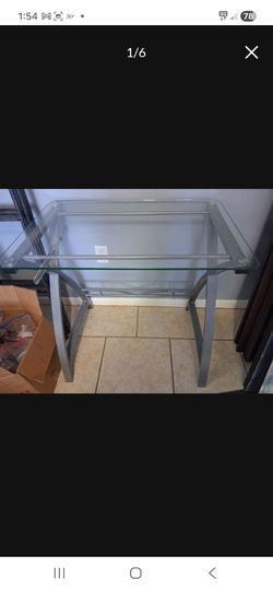 Free glass top desk
