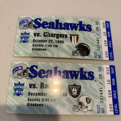 Vintage Seattle Sports Ticket Stubs (Sonics, Mariners and Seahawks)