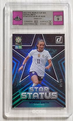 Sophia Smith 2023 Panini FIFA World Cup Soccer Card #25 Graded 9