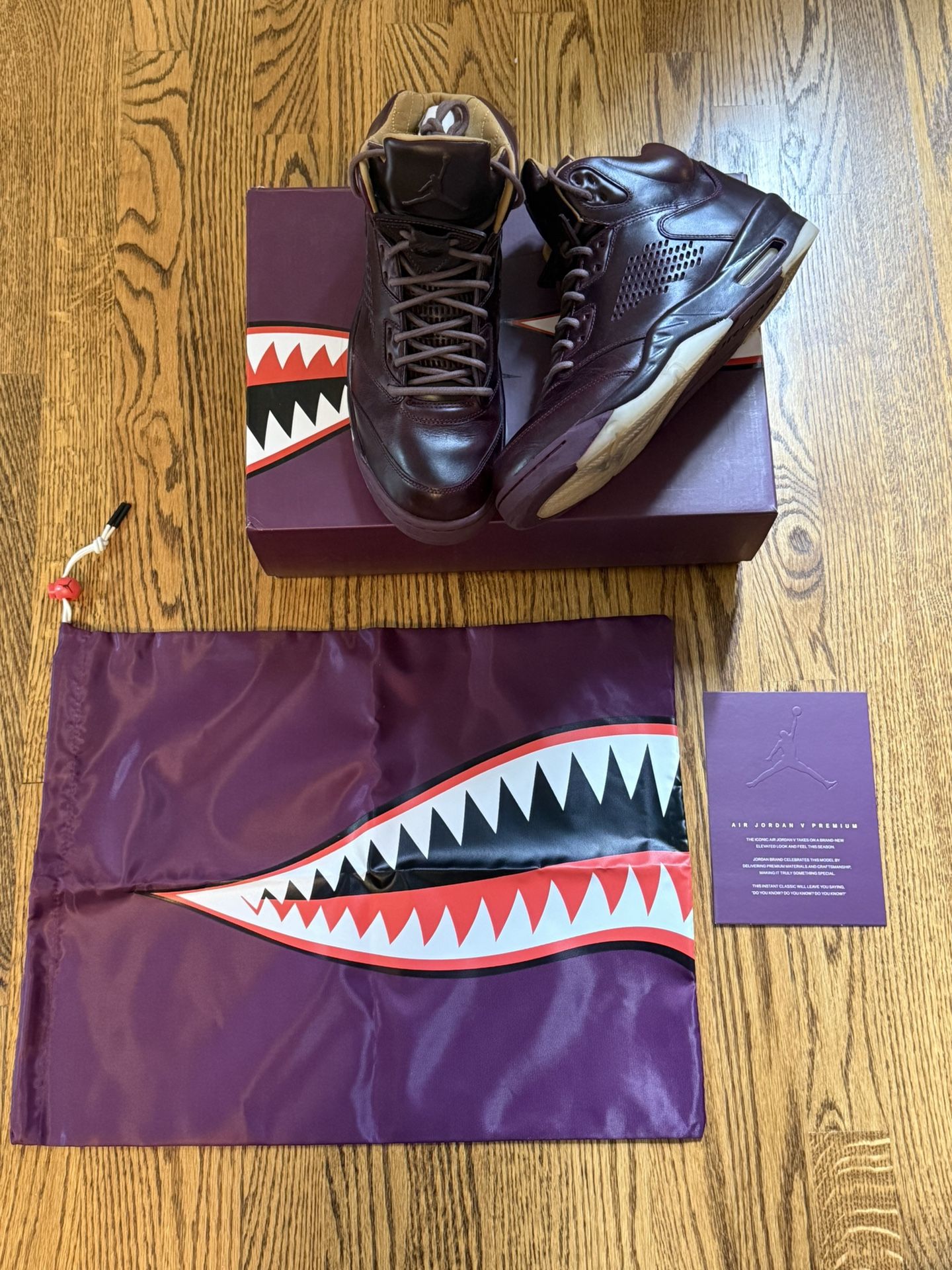Jordan 5 Retro Premium Bordeaux Wine Men’s Size 10.5