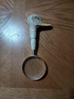 Vintage Magnifying Lens Glass With Handheld Duck Handle