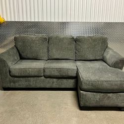 ( Free Delivery ) Comfy Dark Gray Sectional Couch