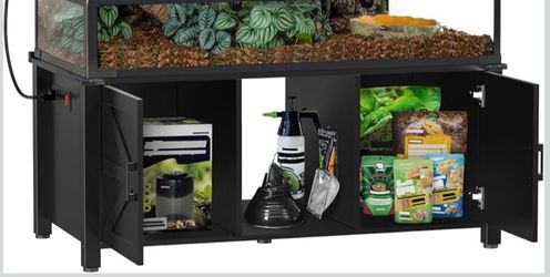 Brand new, unopened “48"x24" Reptile Tank Stand for 120–230 Gallon Terrariums – Furniture-Style Cabinet that holds up to 500 lbs