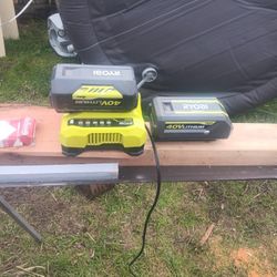 Ryobi 40v Batteries/w Charger