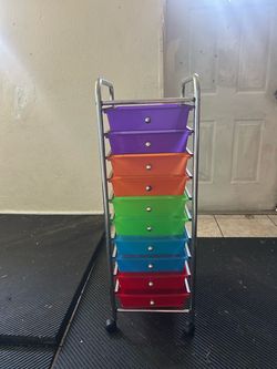 Colorful storage cart