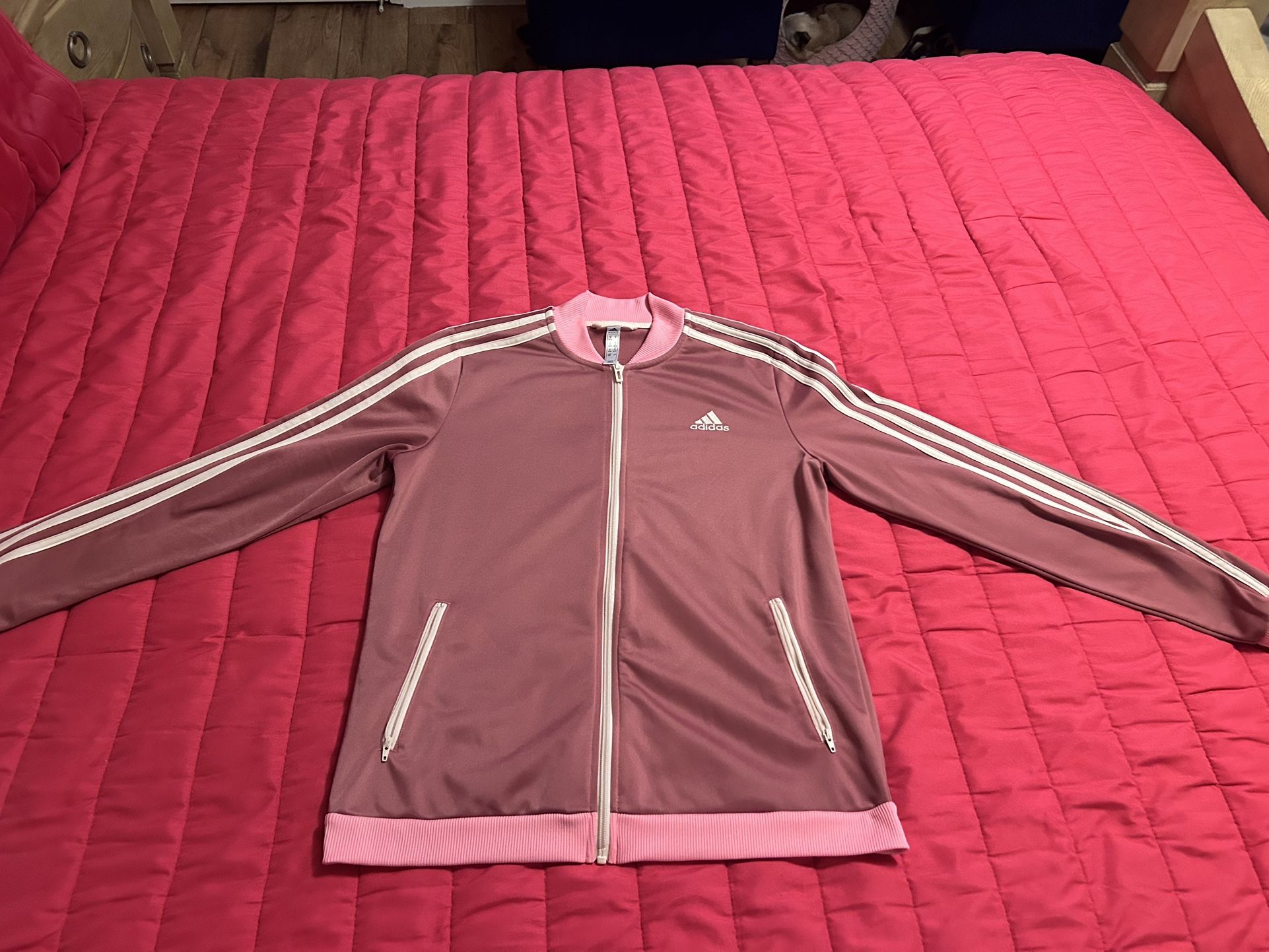 Adidas Sport Jacket Size (M) Pink Color