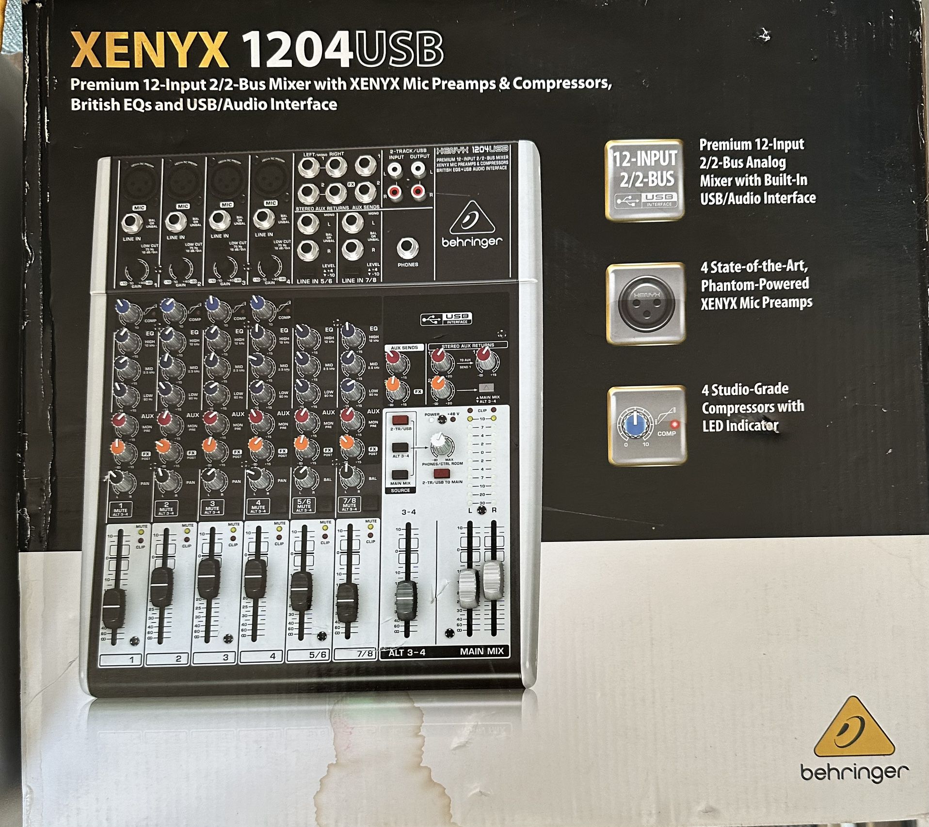 Behringer Xenyx 1204USB Mixer with USB
