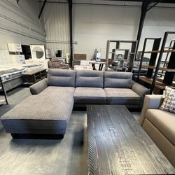 Sectional 109” With Chaise Dark Grey 