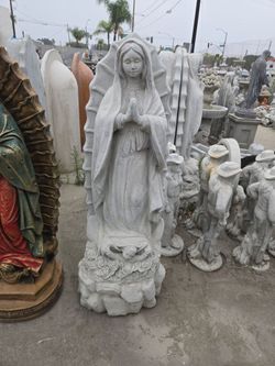 CEMENT VIRGEN DE GUADALUPE STATUES (4' FEET TALL) $250-$360 EACH