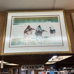 Vintage Watercolor Framed Art 