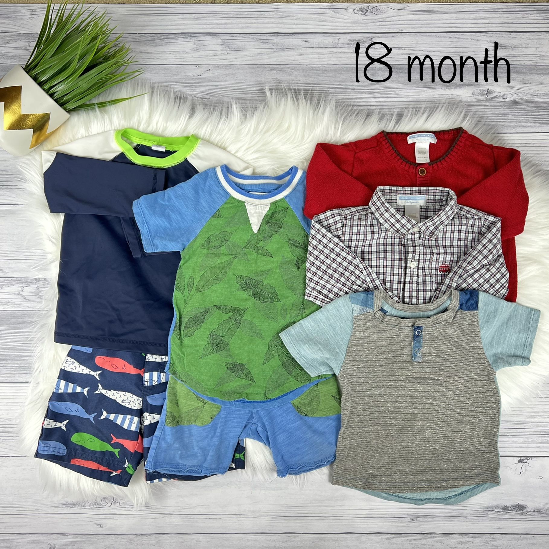 Bundle 18 month Toddler Boy Spring Summer Cloths Swim Miki Miette Janie and Jack