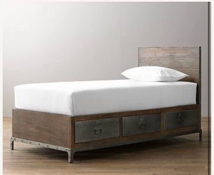 Restoration Hardware INDUSTRIAL LOCKER STORAGE BED Twin size