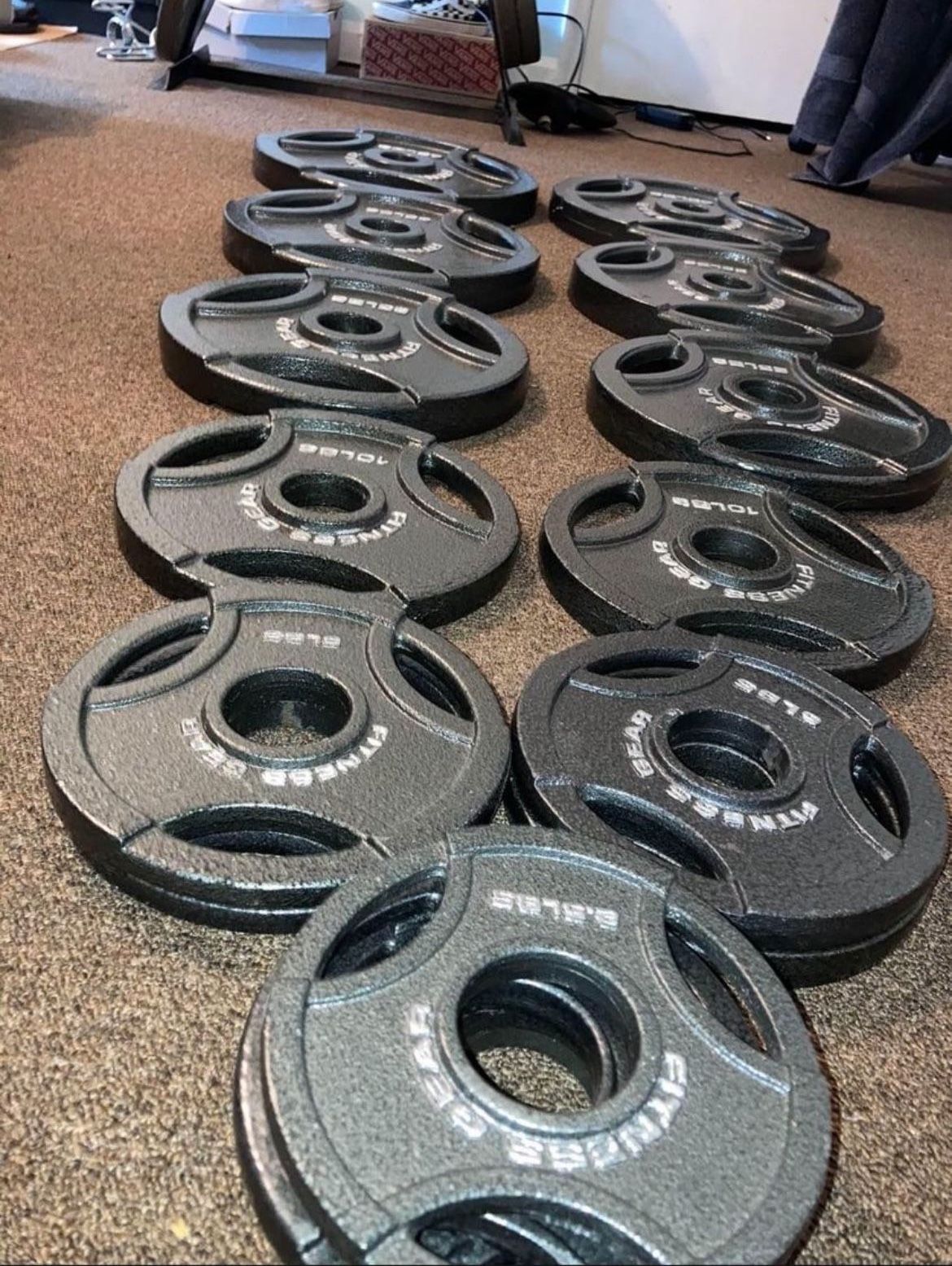 New! Olympic Weight Plate Set 185 lbs