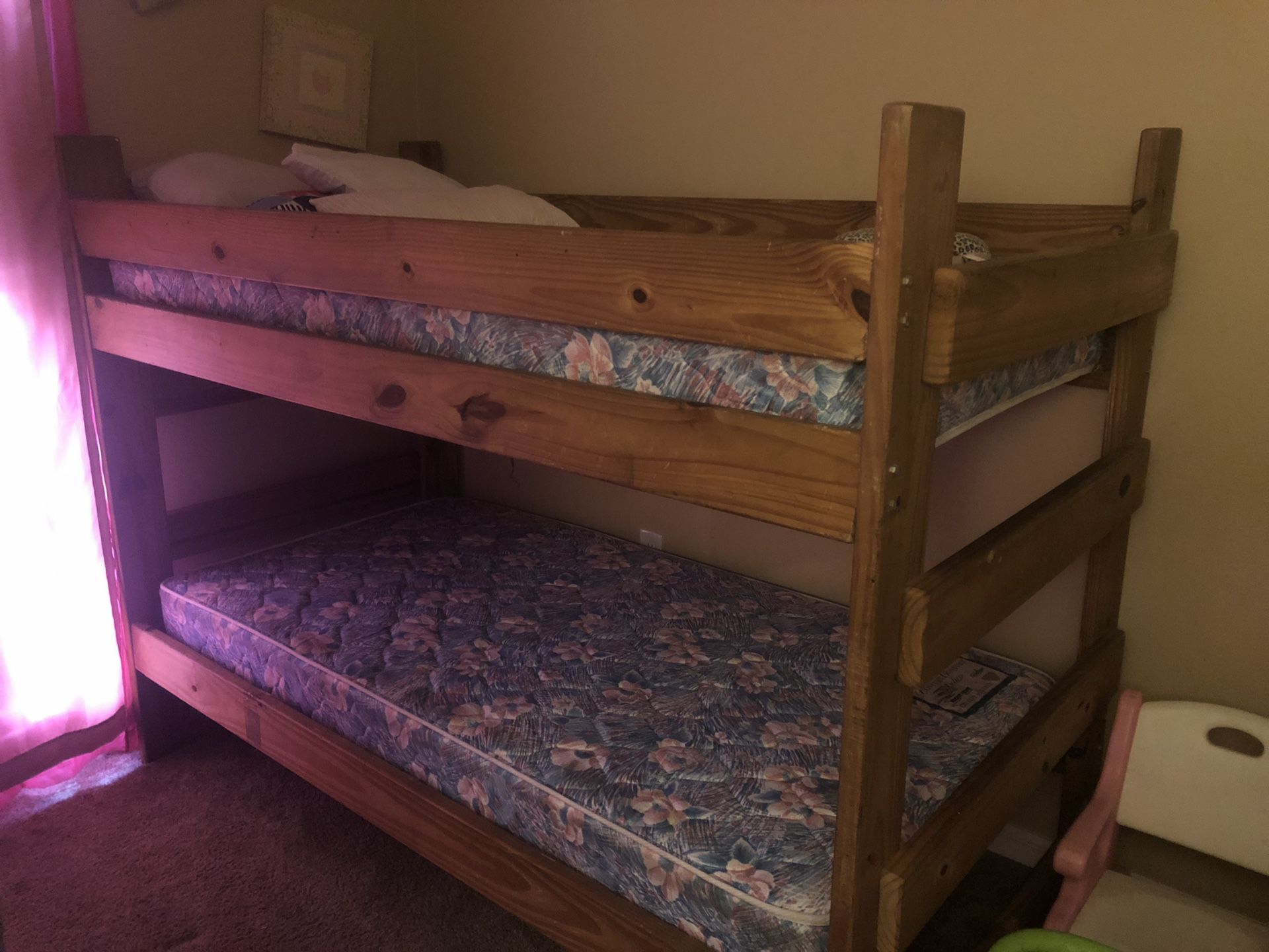 Full Size Bunk Bed. Mattresses INCLUDED