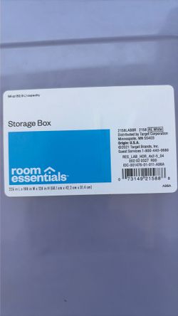 Clear storage bin