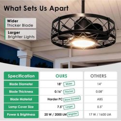 Outdoor plug in ceiling fan