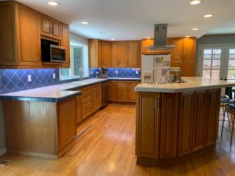 Kitchen wood cabinets