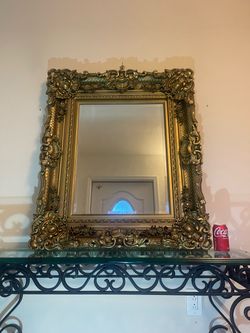 Large Ornate Gold Framed Wall Mirror