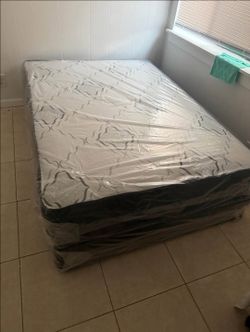 Mattress full size with box spring set new bed full size