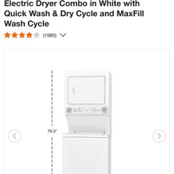 Stackable Washer N Dryer Electric 