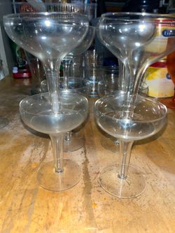 1950s vintage  used for champagne or cocktails, 2 sets of four 60.00 each set