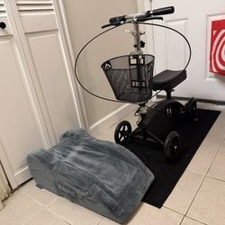 Knee Scooter Walker with Basket + FREE Leg Elevation Cushion