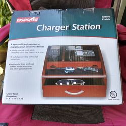 Digital Power Cherry Finish Charging Station