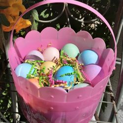 Basket 12 eggshells $10  PERSONALIZED with Name 
