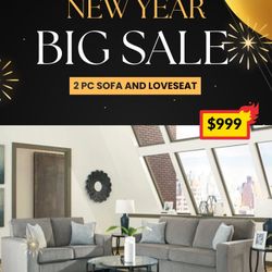 2 PC SOFA AND LOVESEAT 