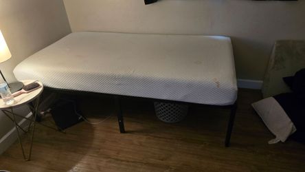 Twin mattress and frame