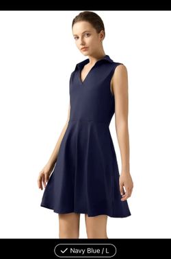 New navy blue active wear women’s dress and separate shorts with pocket for tennis golf sports
