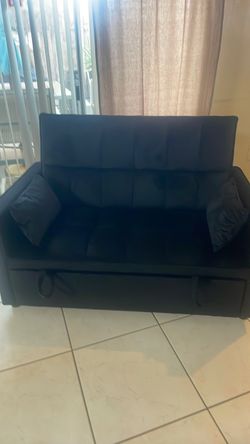 3- in -1  Convertible Sleeper Sofa Bed , Pull out Loveseat Couch with adjustable back