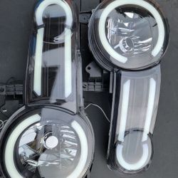 07-14 Toyota FJ Cruiser LED DRL Headlights Luces Micas Calaveras Faros Faroles Focos