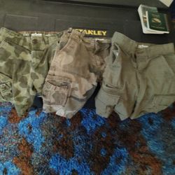 3 Pairs Of Boys Cargo Shorts Size 10