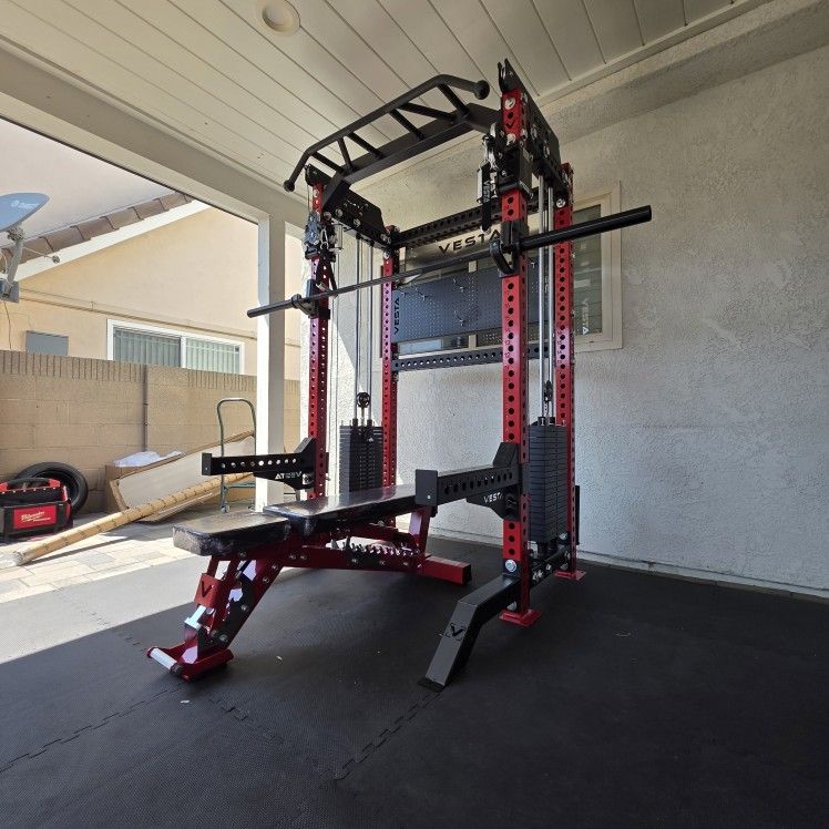 Vesta Pro Series 2in1 Squat Rack | Functional Trainer | 400lb Weight Stack | Commercial Grade | Gym Equipment | FREE DELIVERY🚚