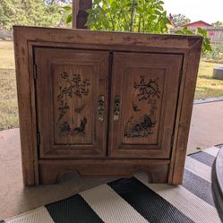 Vintage Broyhill Hand-painted Asian Cabinet