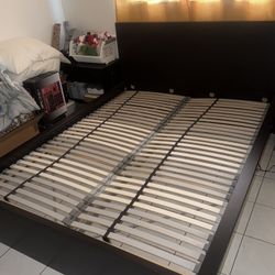 Queen Bed Frame + queen Mattress 