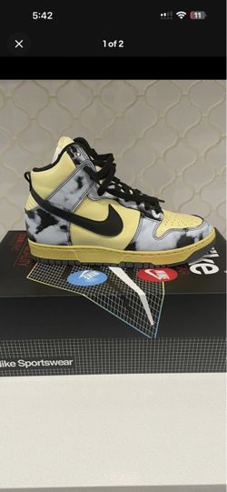 Size 9 - Nike Dunk High 1985 Black Acid Wash 2021