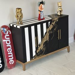 Custom Hand Painted Credenza