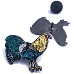 Pin Rooster Pin for Caps Clothing Enamel Badge Mexican Pin Gallo Gallero Farm