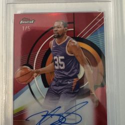 Kevin Durant Refractor Signed Card 1/5 PSA DNA