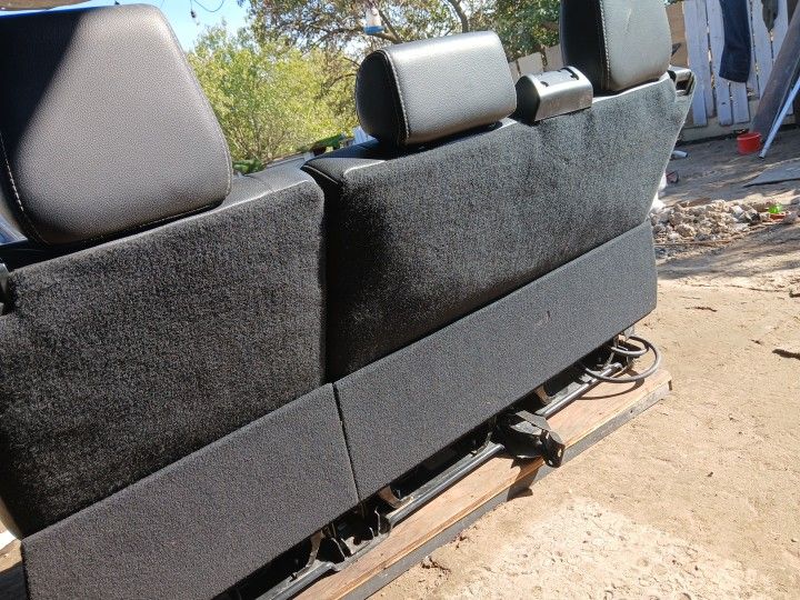 2017 Dodge Ram 3500 Black Leather Rear Seat