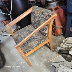 Vintage Chair Solid Wood FLORAL pattern