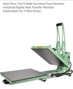 15x15 Slide Out Heat Press Machine Green
