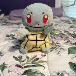 Pokémon 1999 Treat Keepers #07 Squirtle Stuffed Plush Animal 4.5” Toy, NO CANDY