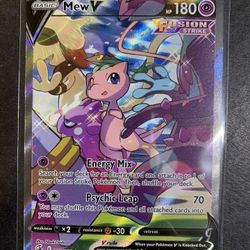 Mew From Fusion Strike. Special Illustration. Pokemon Mint Condition 